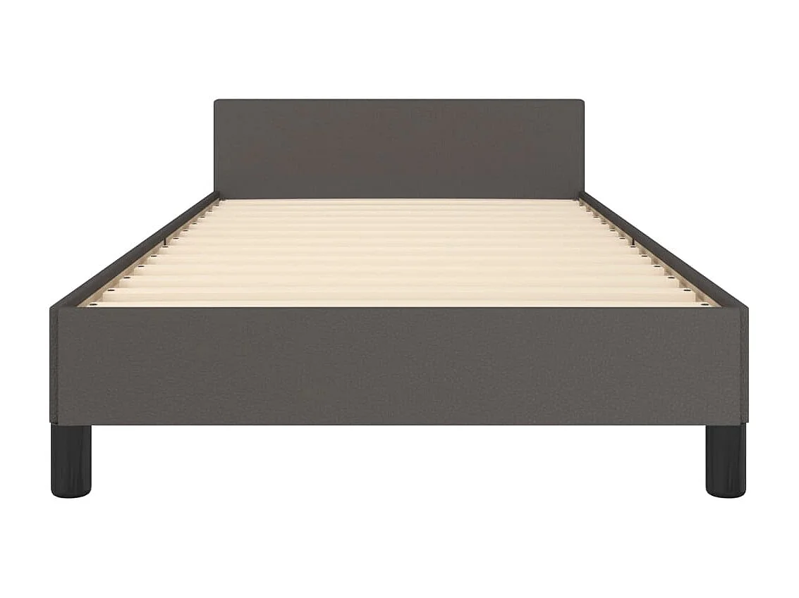 Struttura letto senza materasso grigio 100x200 cm similpelle