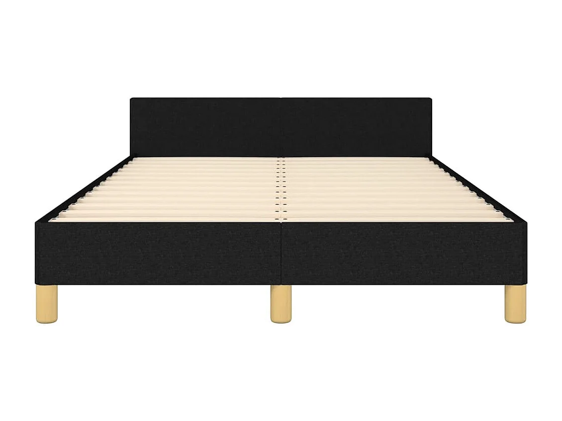 Struttura letto senza materasso tessuto nero 120x200 cm