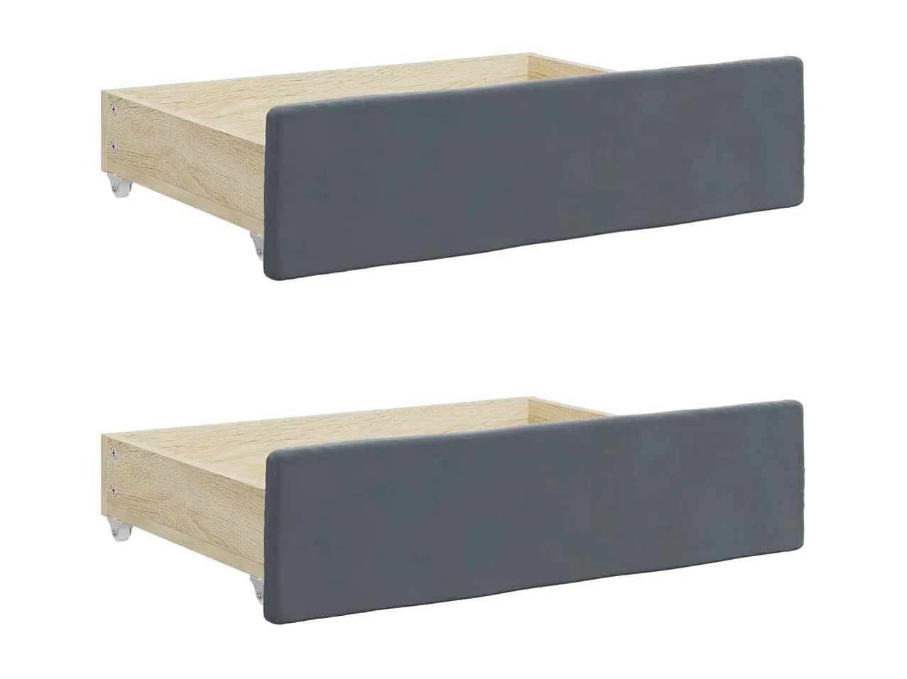 Divano letto con rotelle e cassetti senza materasso 100x200 cm