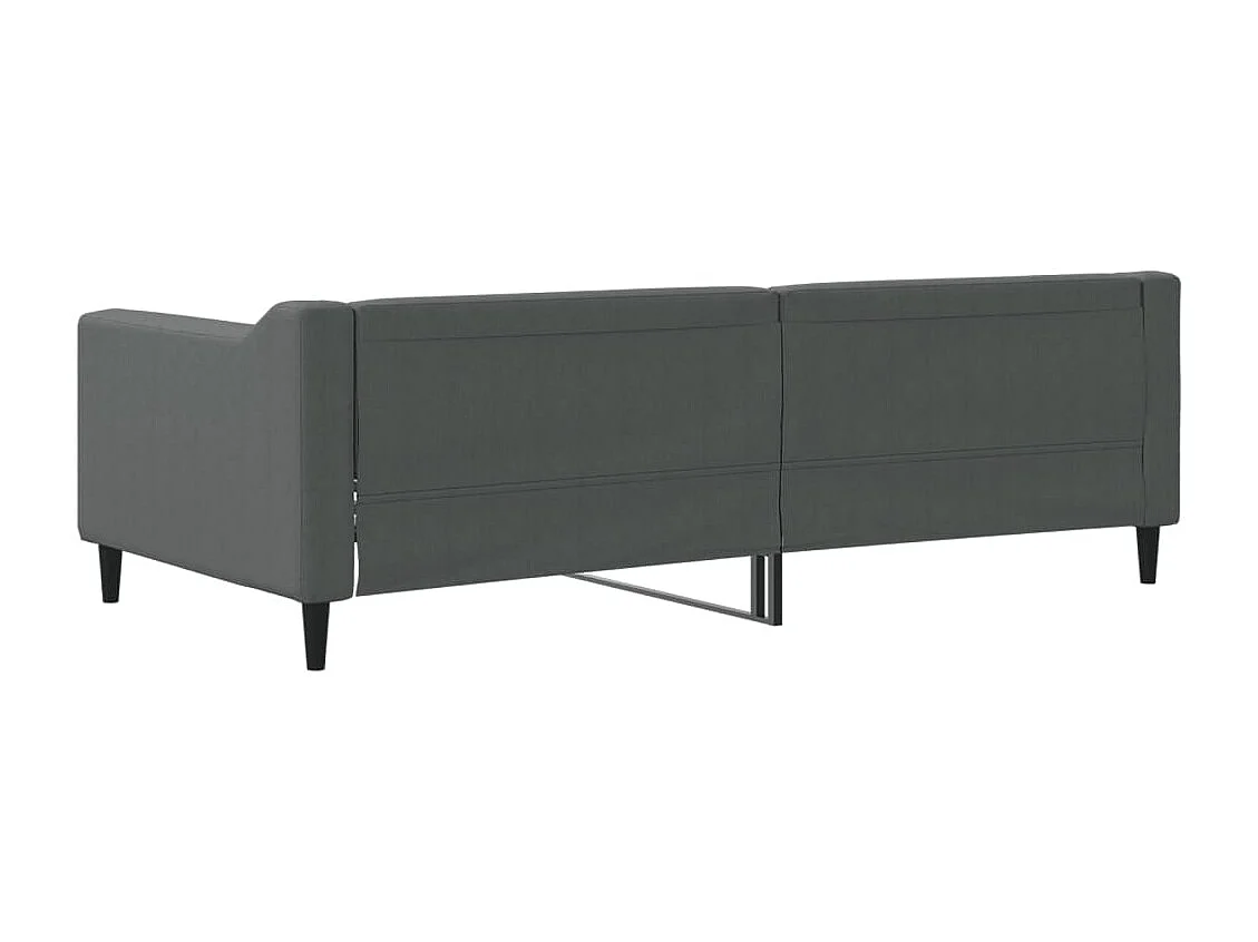 Lit de repos sans matelas gris foncé 90x190 cm tissu