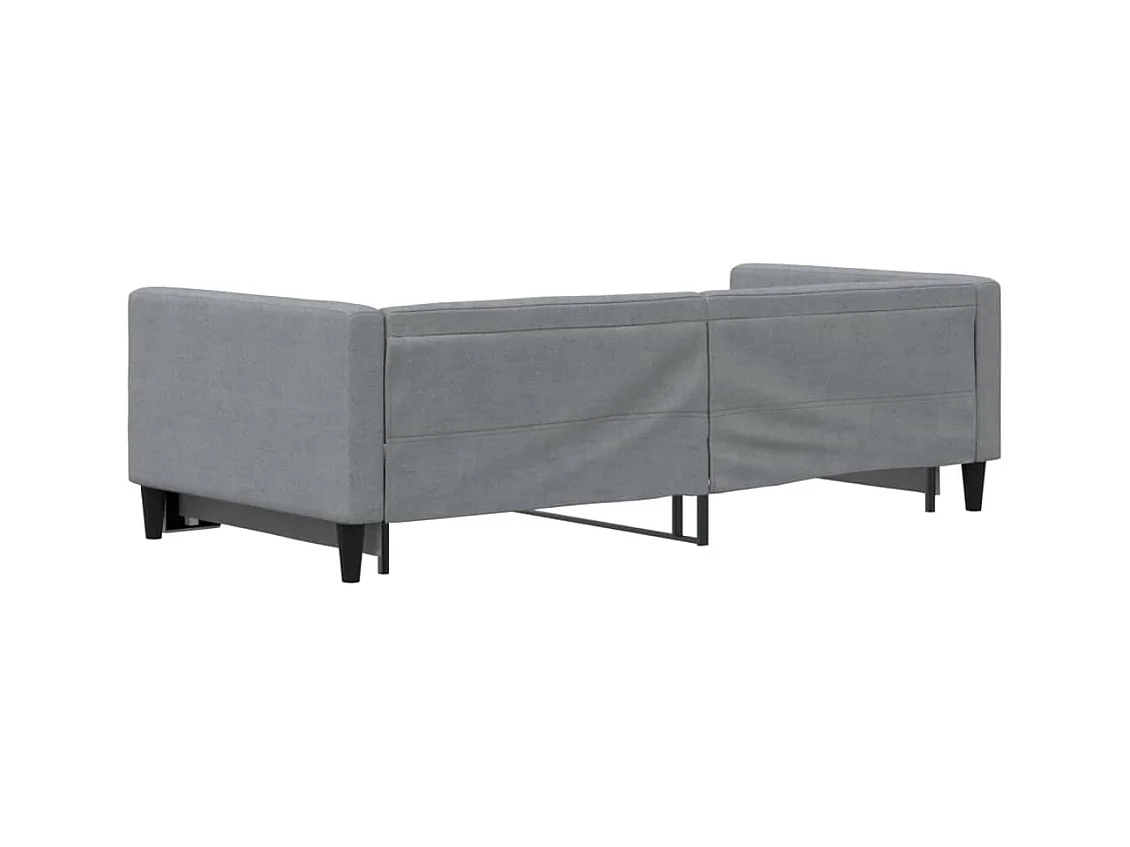 Divano letto con letto estraibile senza materasso grigio chiaro 90x200 cm