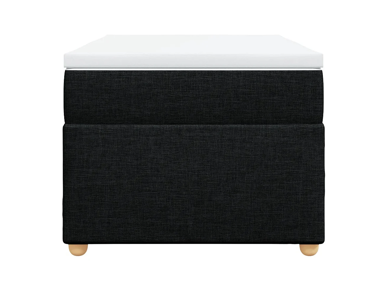 Somier de láminas con colchón Negro 90x200 cm Tela