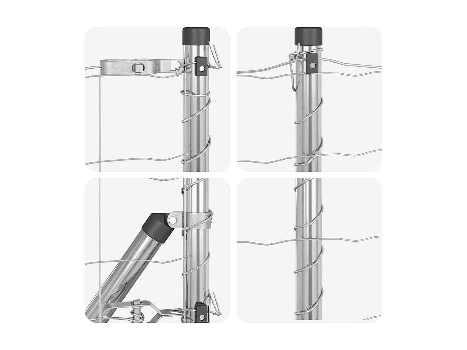 Estructura de cama extensible sin colchón gris 90x200 cm