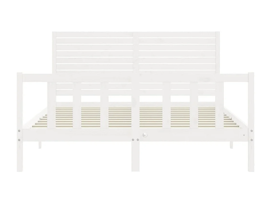 Bedframe zonder matras wit 160x200 cm massief grenenhout