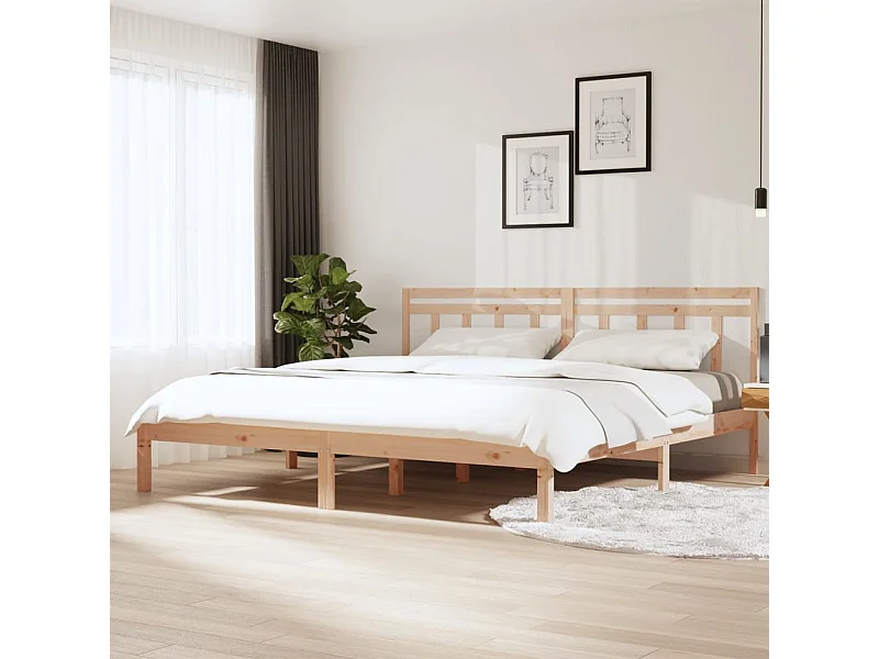 Struttura letto senza materasso in legno massello 200x200 cm