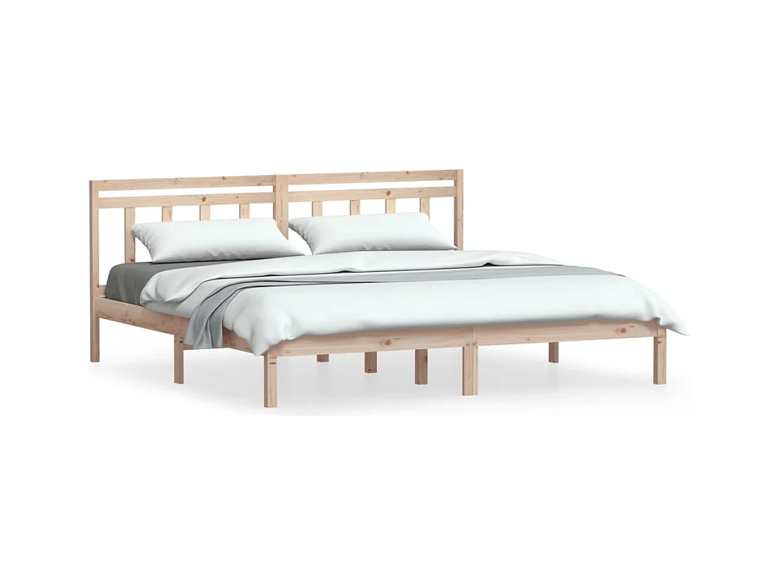 Struttura letto senza materasso in legno massello 200x200 cm
