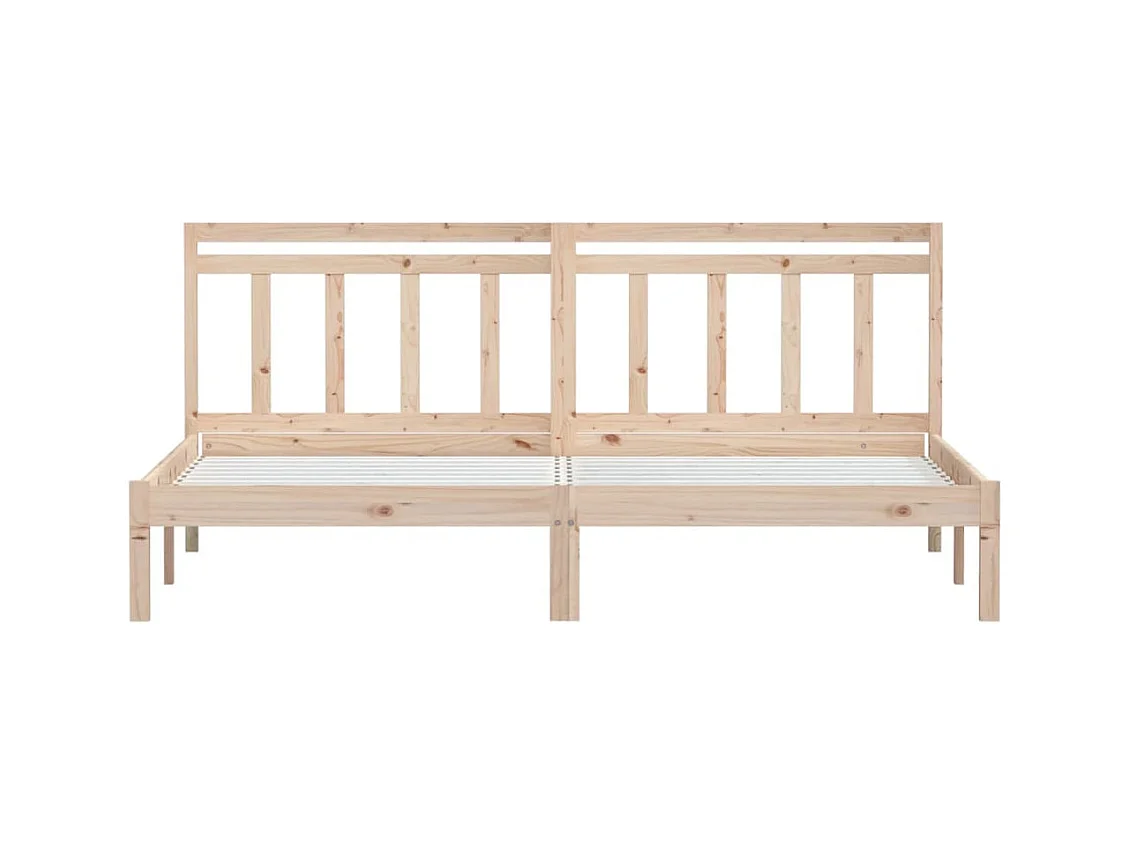 Struttura letto senza materasso in legno massello 200x200 cm
