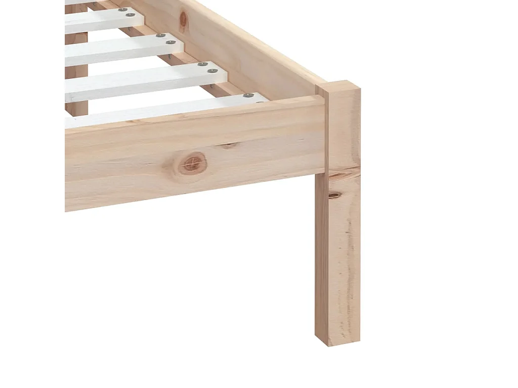 Struttura letto senza materasso in legno massello 200x200 cm