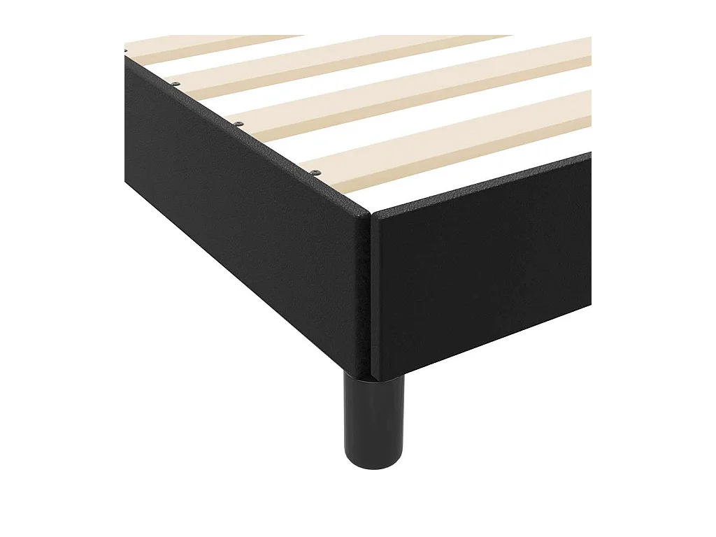 Cama con colchón Negro 120 x 200 cm Polipiel