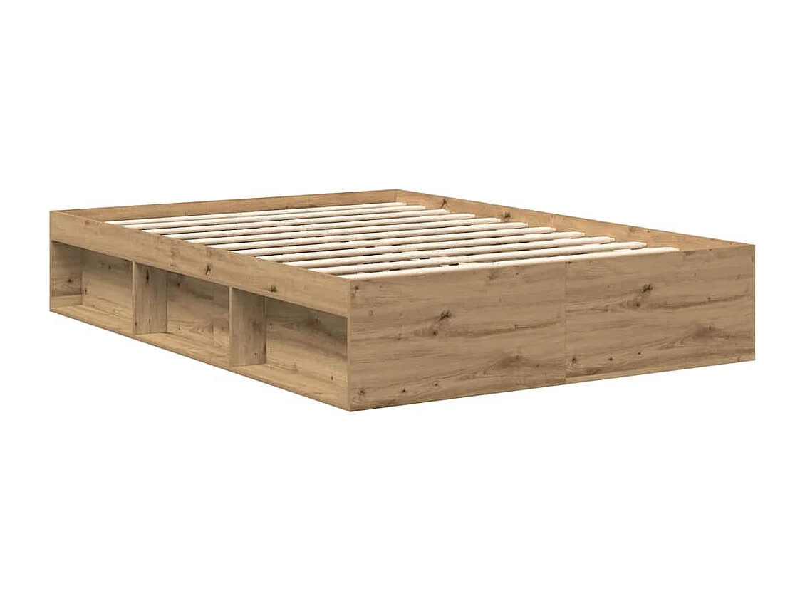 Bettgestell ohne Matratze, handgefertigte Eiche, 120x190 cm