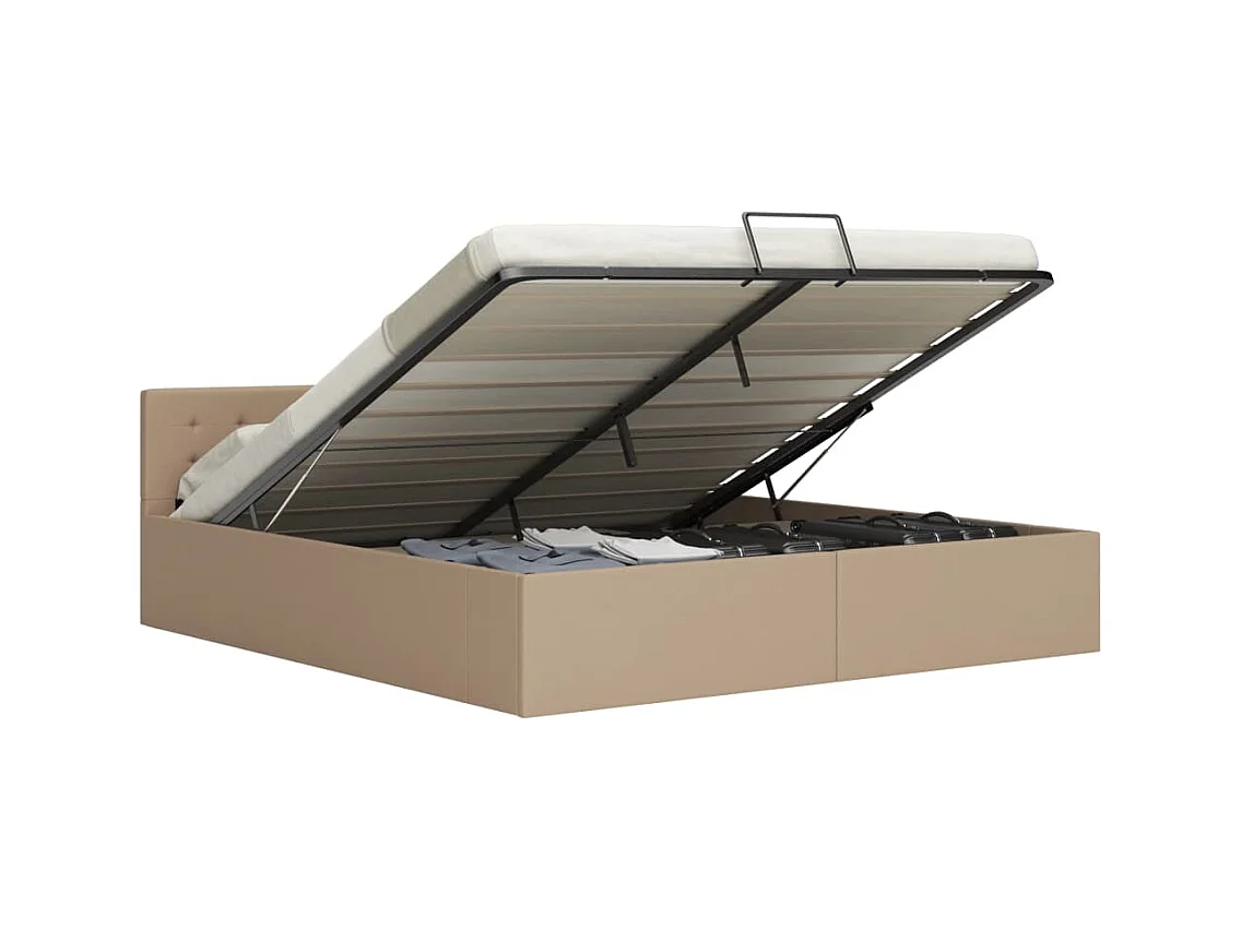Cadre de lit avec rangement hydraulique Similicuir 180x200 cm