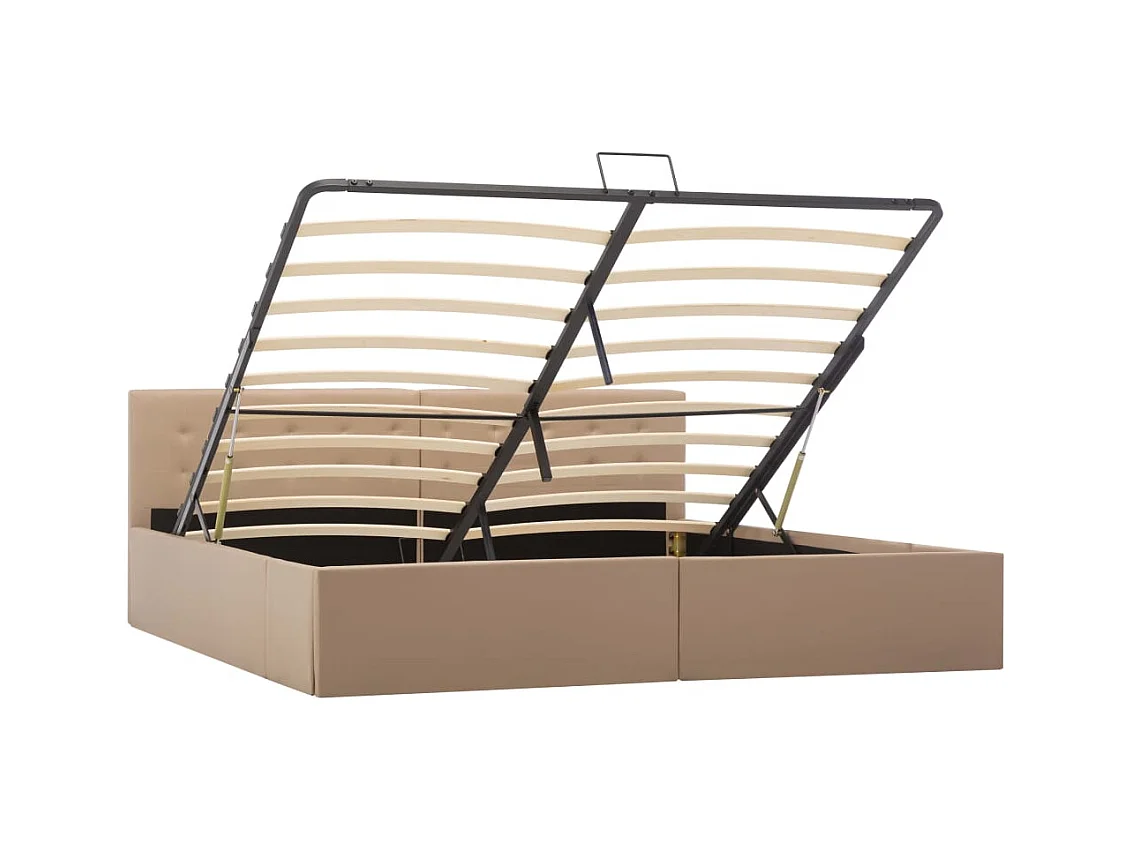 Cadre de lit avec rangement hydraulique Similicuir 180x200 cm
