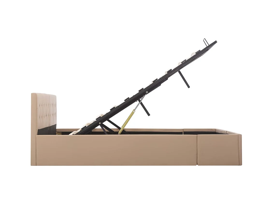 Cadre de lit avec rangement hydraulique Similicuir 180x200 cm