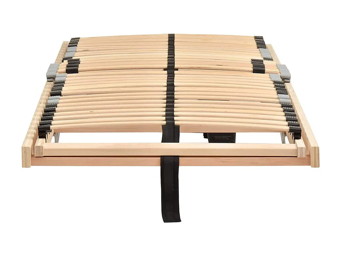 Sommier à lattes Marron 90 x 190 cm Bois de hêtre massif