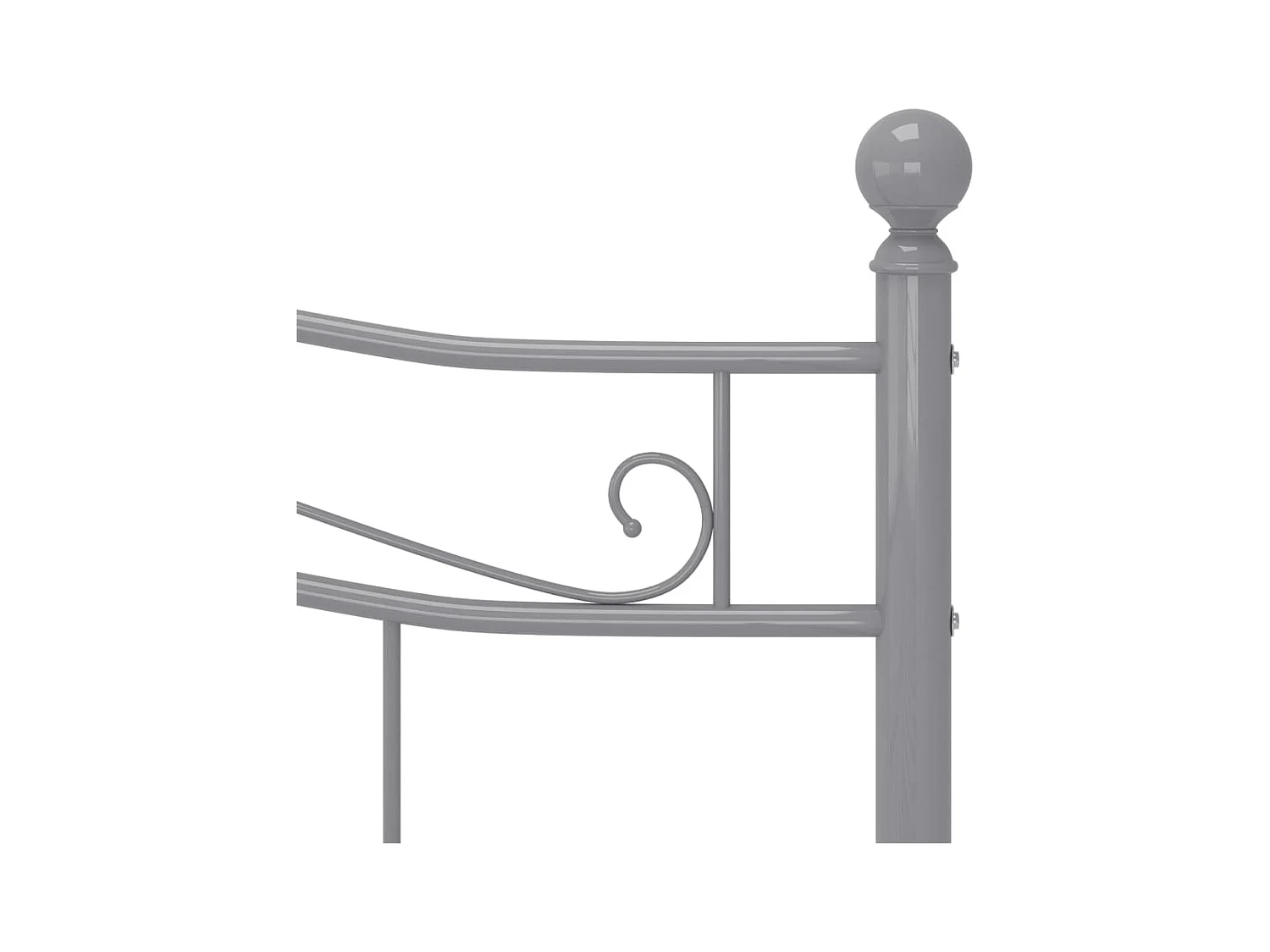 Struttura letto senza materasso, metallo grigio, 160x200 cm