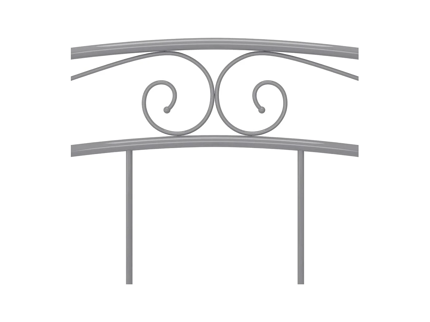 Struttura letto senza materasso, metallo grigio, 160x200 cm