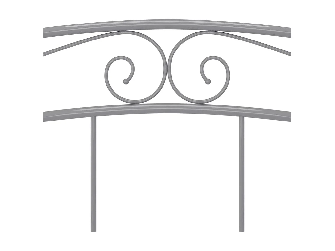 Estructura de cama sin colchón, metal gris, 160x200 cm
