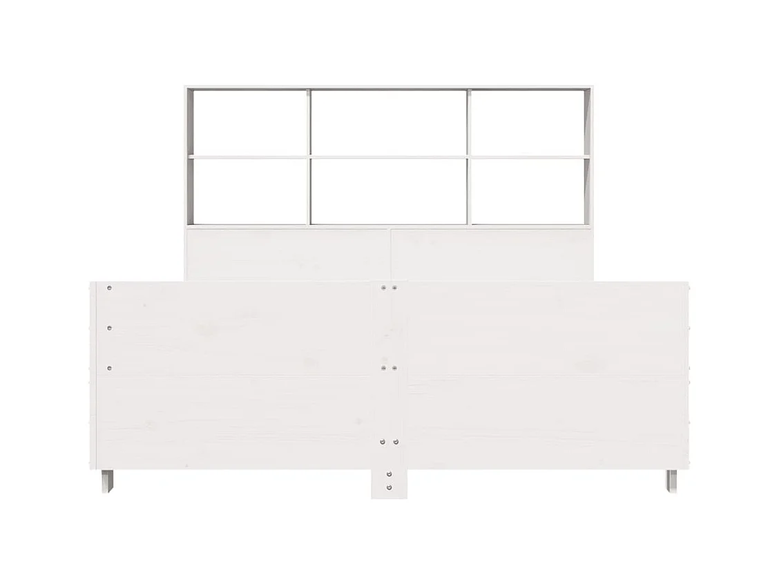 Bedframe zonder matras wit 160x200 cm massief grenenhout