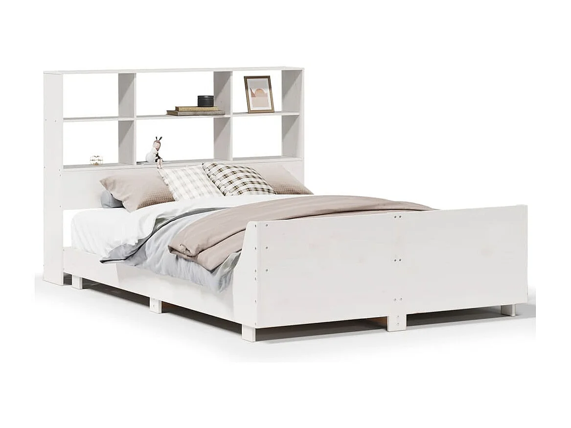 Bedframe zonder matras wit 160x200 cm massief grenenhout