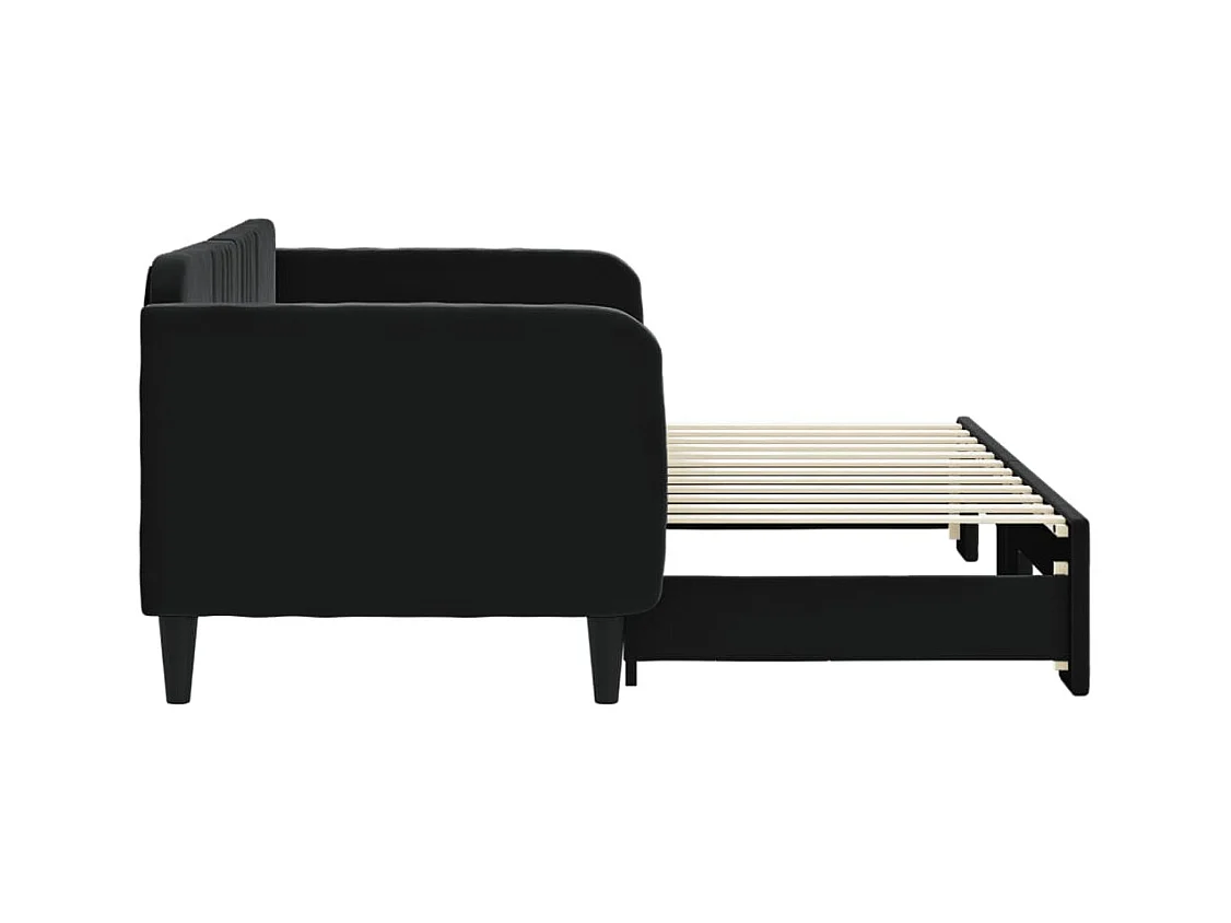 Lit de jour avec gigogne sans matelas 80x200 cm