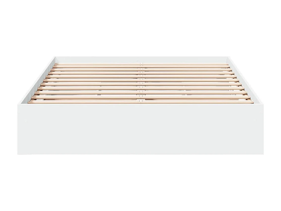 Estructura de cama con cajones sin colchón blanca 140x190 cm