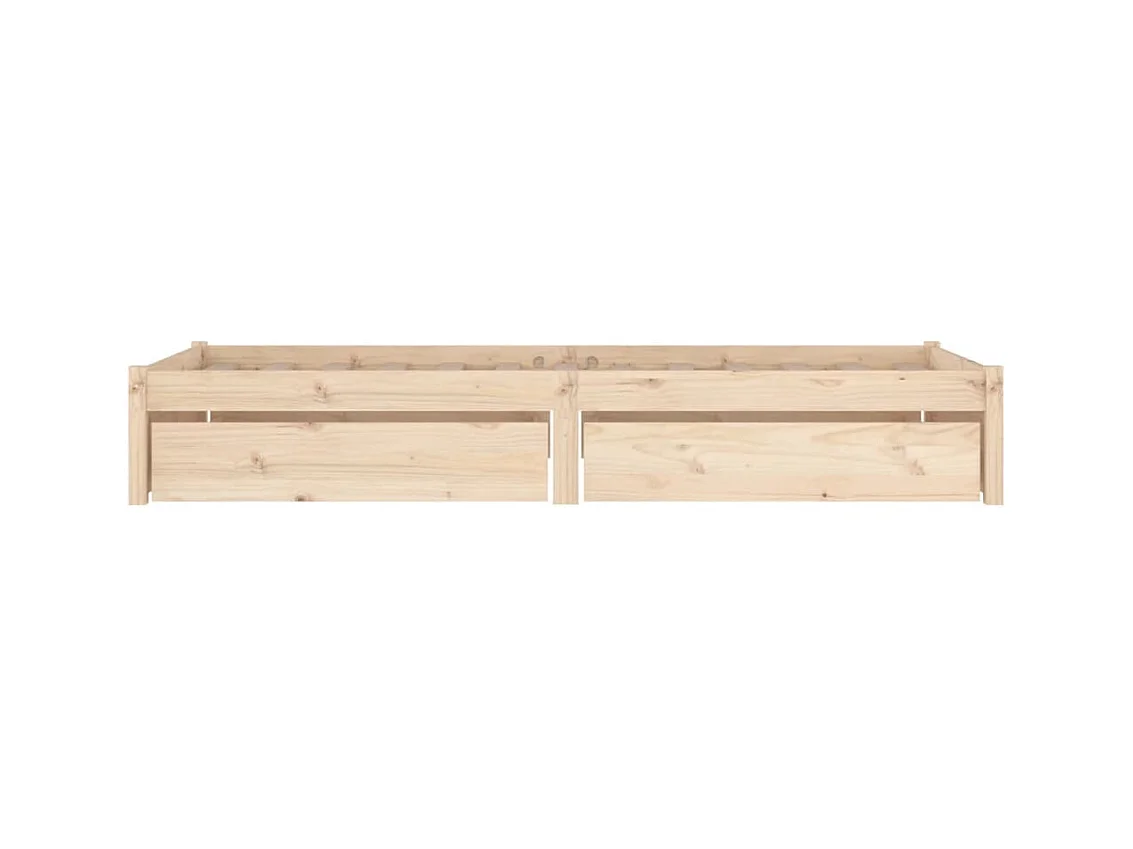 Cadre de lit sans matelas avec tiroirs