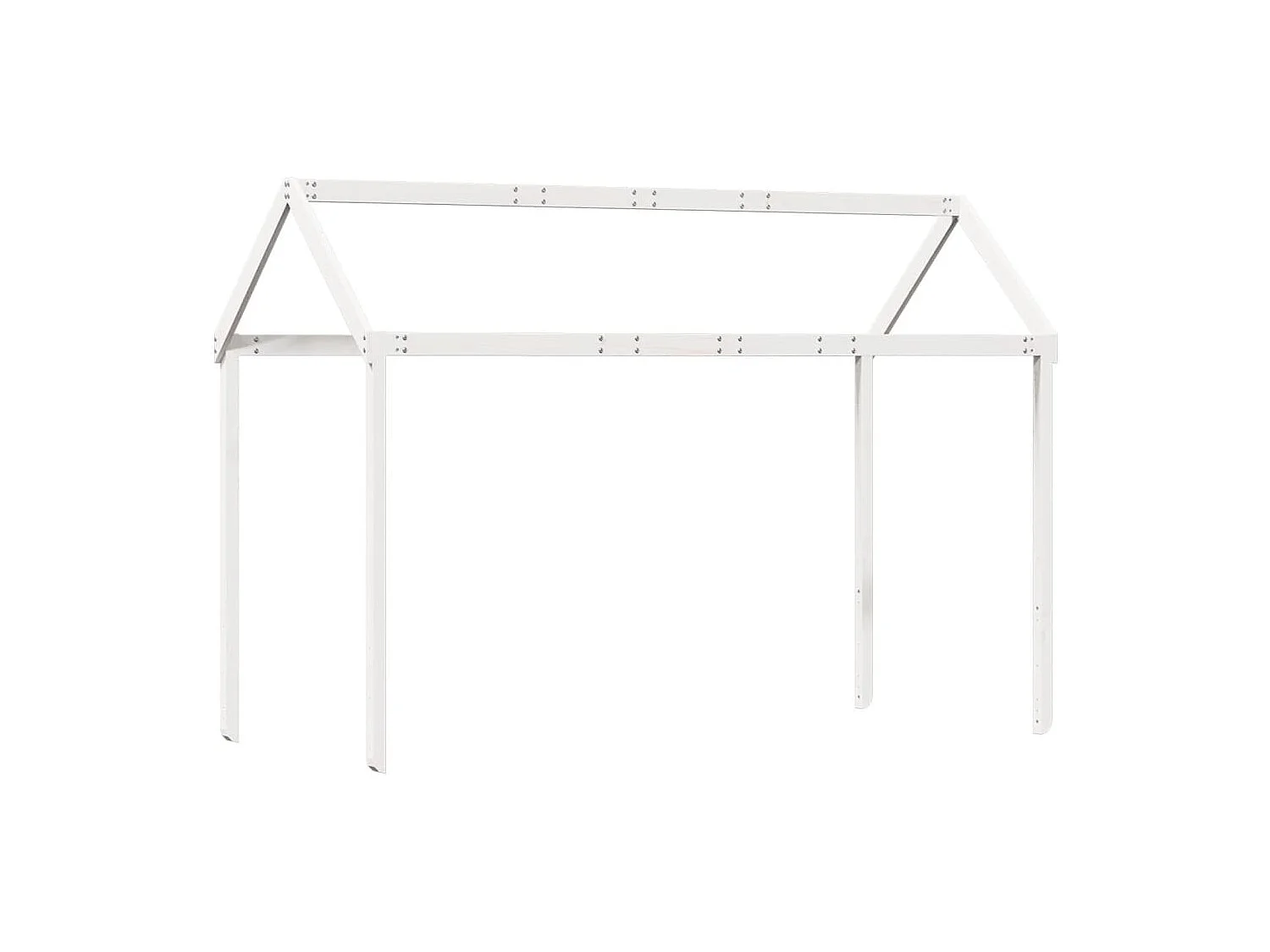 Litera sin colchón blanca 90x190 cm madera maciza de pino