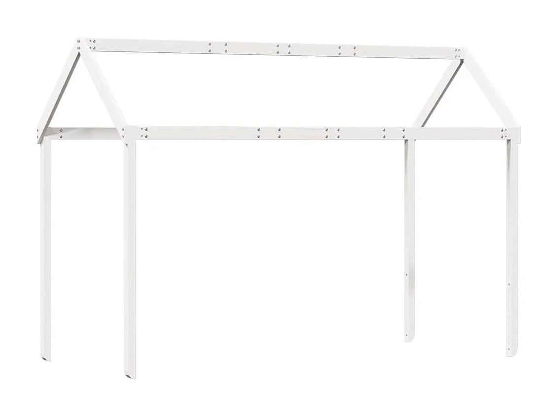 Litera sin colchón blanca 90x190 cm madera maciza de pino