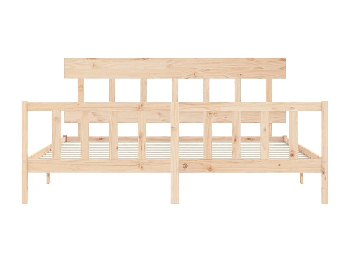 Estructura de cama sin colchón 200x200 cm madera maciza de pino