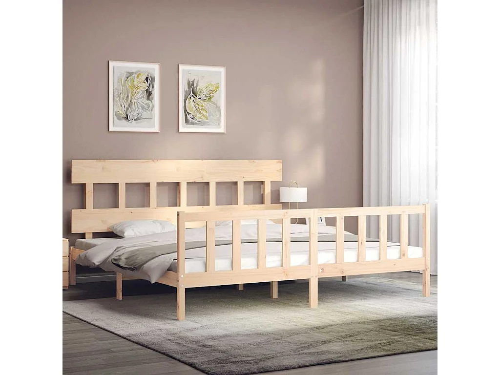 Bedframe zonder matras 200x200 cm massief grenenhout