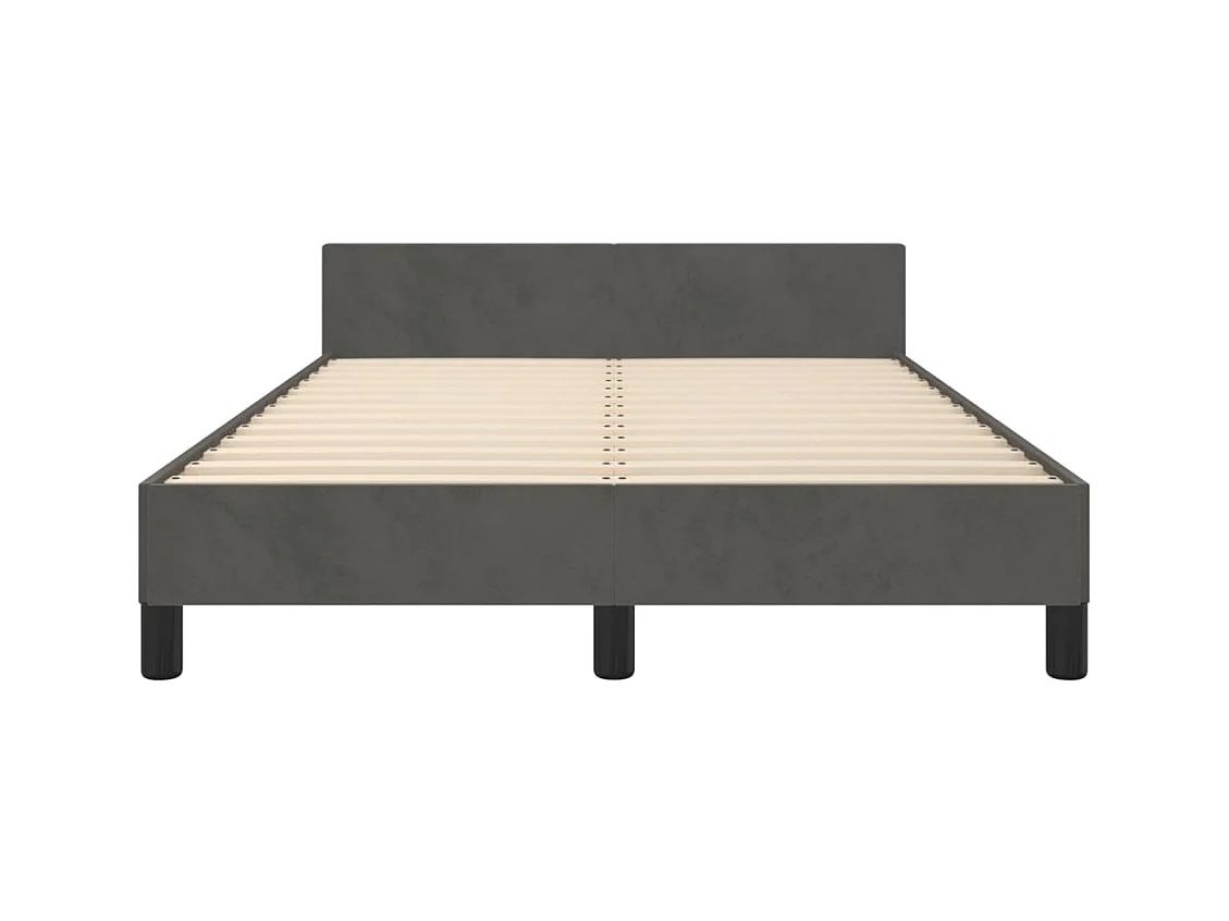 Donkergrijs bedframe zonder matras 120x200 cm fluweel