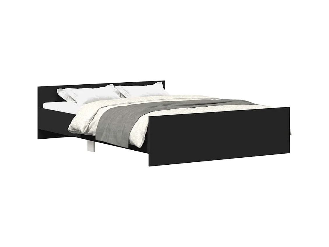 Cadre de lit sans matelas noir 140x200 cm