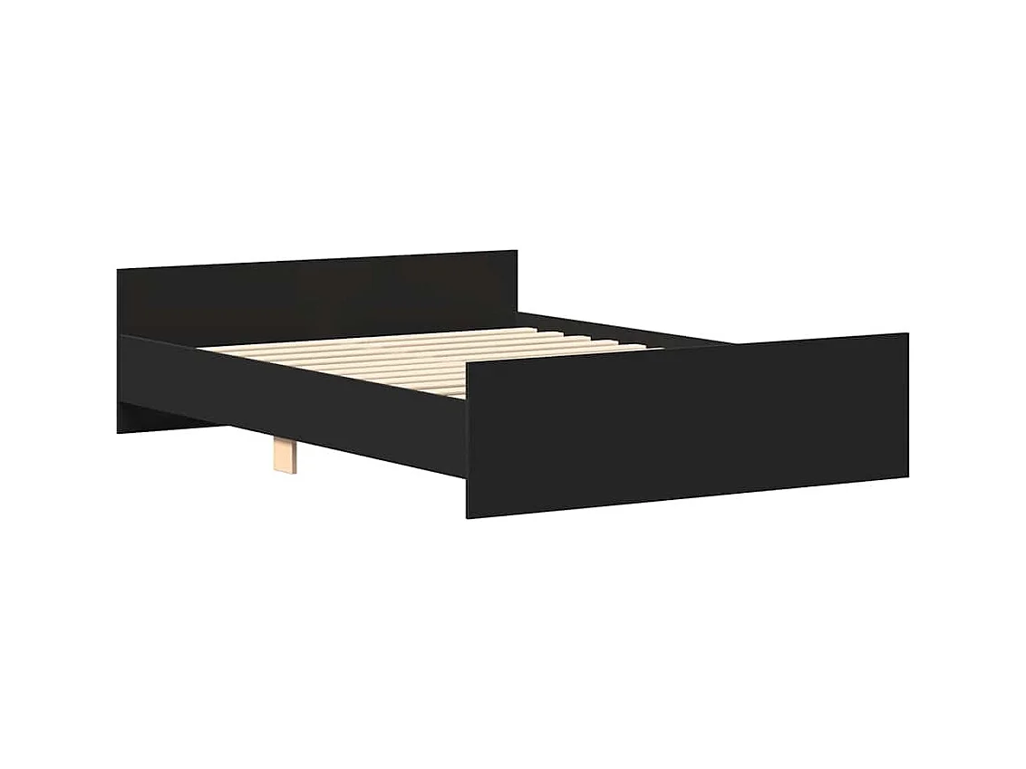 Cadre de lit sans matelas noir 140x200 cm
