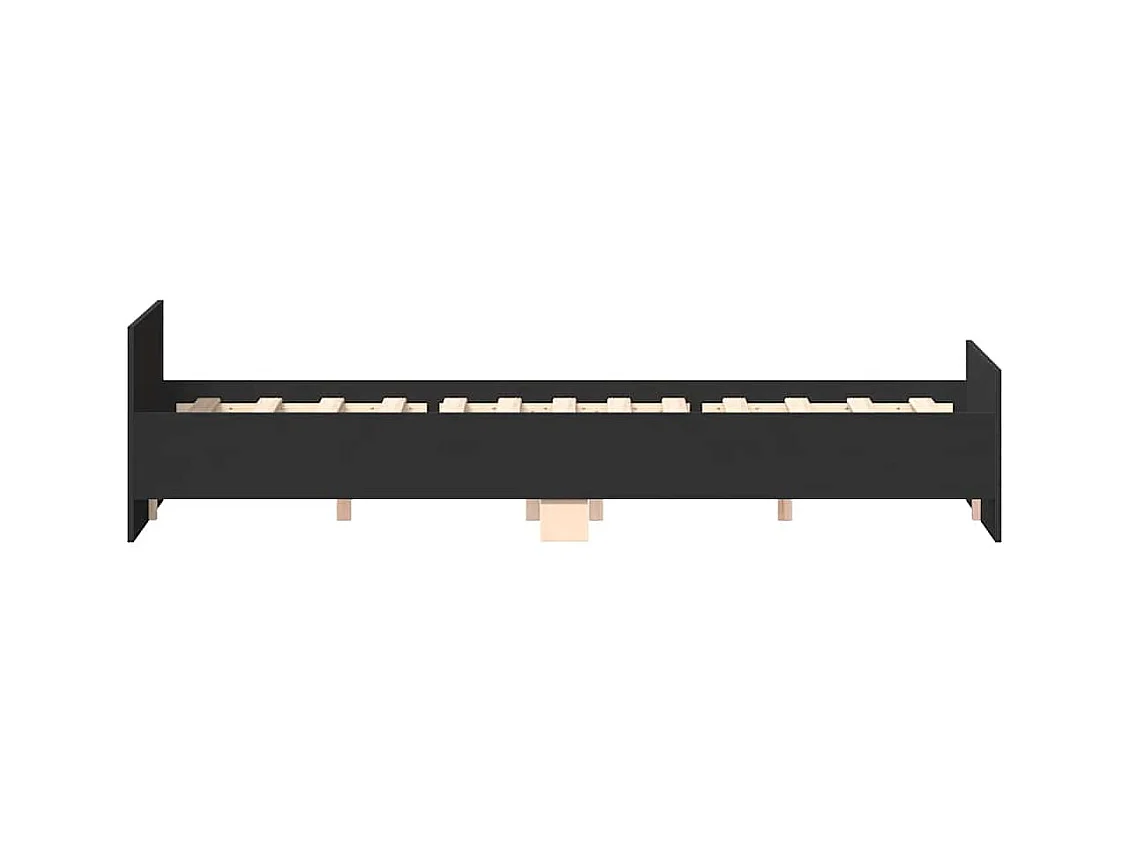 Cadre de lit sans matelas noir 140x200 cm