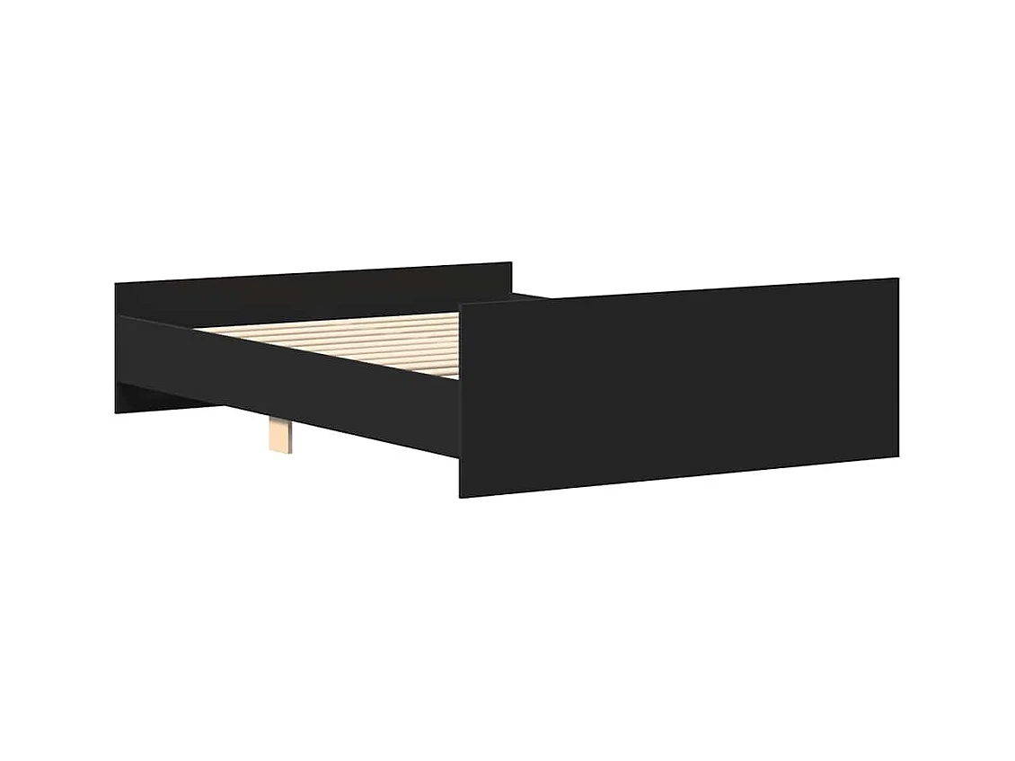 Cadre de lit sans matelas noir 140x200 cm