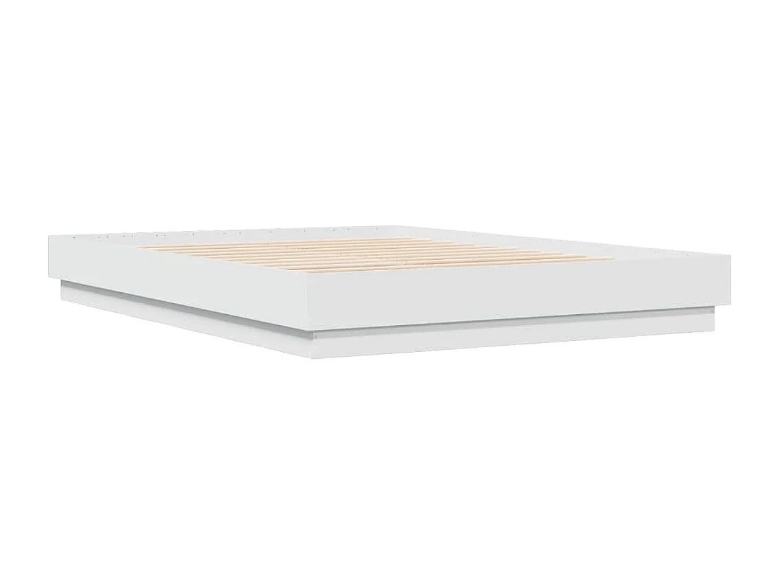 Struttura letto con LED senza materasso bianco 160x200 cm