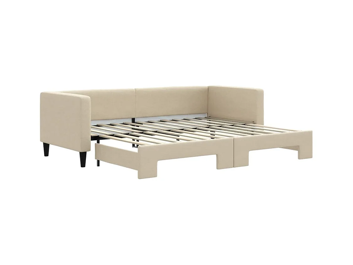 Dagbed met onderschuifbed zonder crème matras 80x200 cm