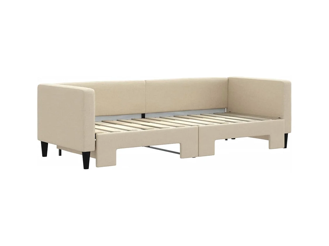 Dagbed met onderschuifbed zonder crème matras 80x200 cm