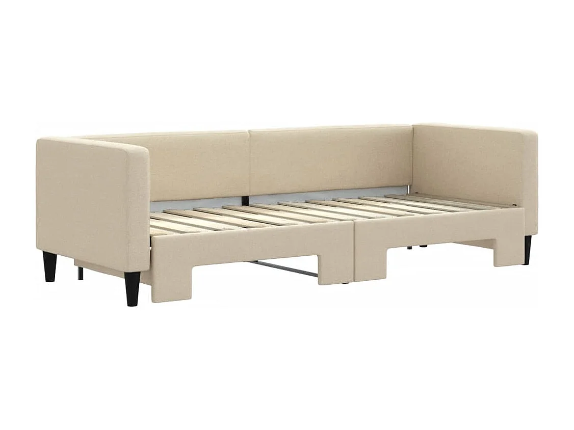 Dagbed met onderschuifbed zonder crème matras 80x200 cm