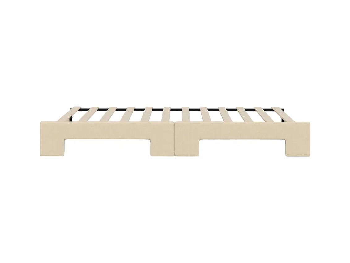 Dagbed met uitschuifbed crème 100x200 cm stof