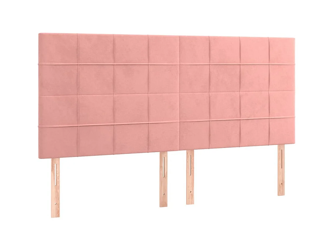 Bedframe zonder matras roze 160x200 cm fluweel