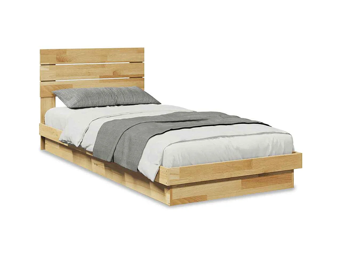 Struttura letto con testiera senza materasso 90x190 cm