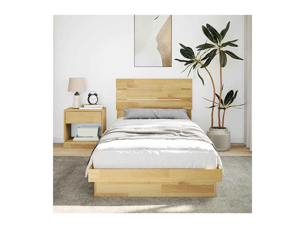 Struttura letto con testiera senza materasso 90x190 cm