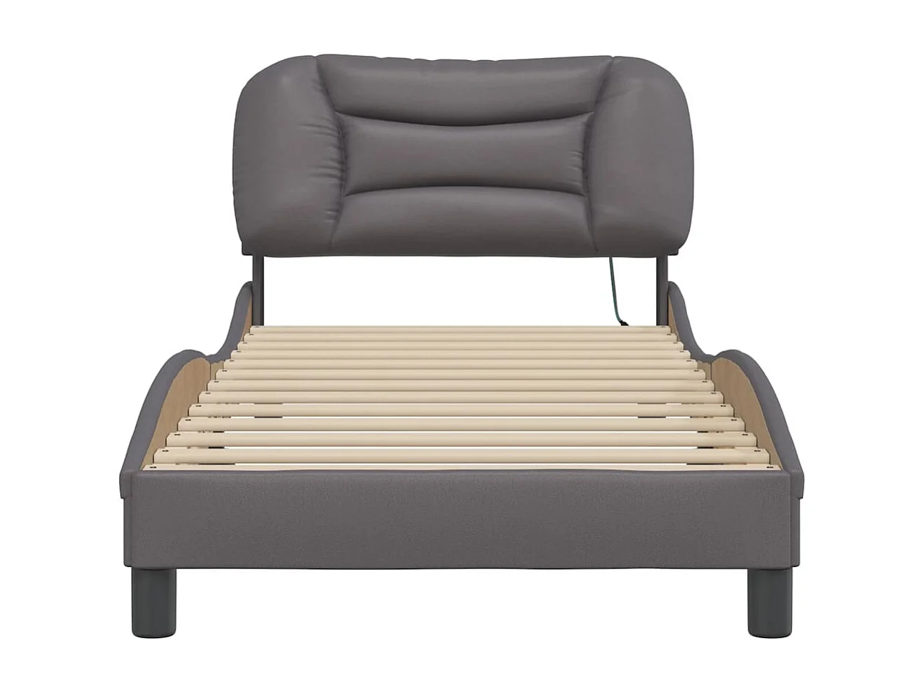 Struttura letto con LED senza materasso grigio 90x200 cm