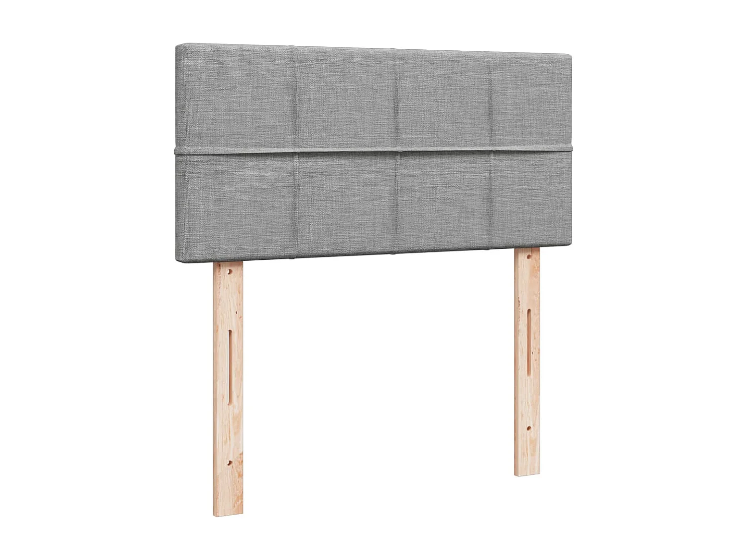 Sommier à lattes de lit et matelas Gris clair 90x190 cm Tissu