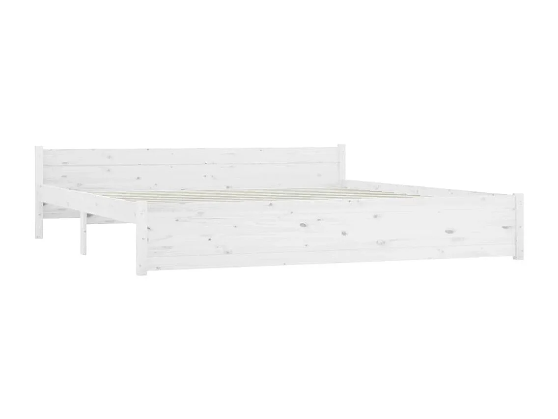Bedframe zonder matras met lades wit 200x200 cm