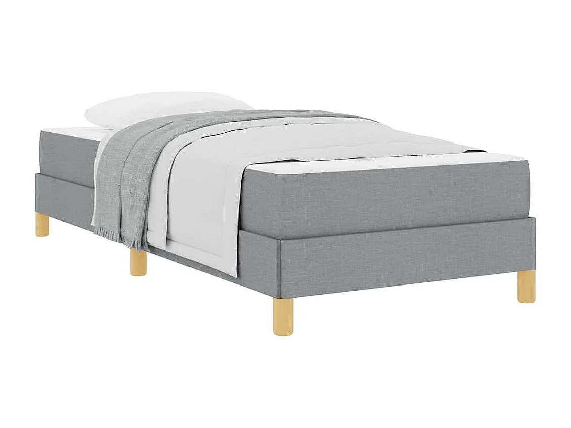 Letto a molle grigio chiaro e marrone 90 x 200 cm