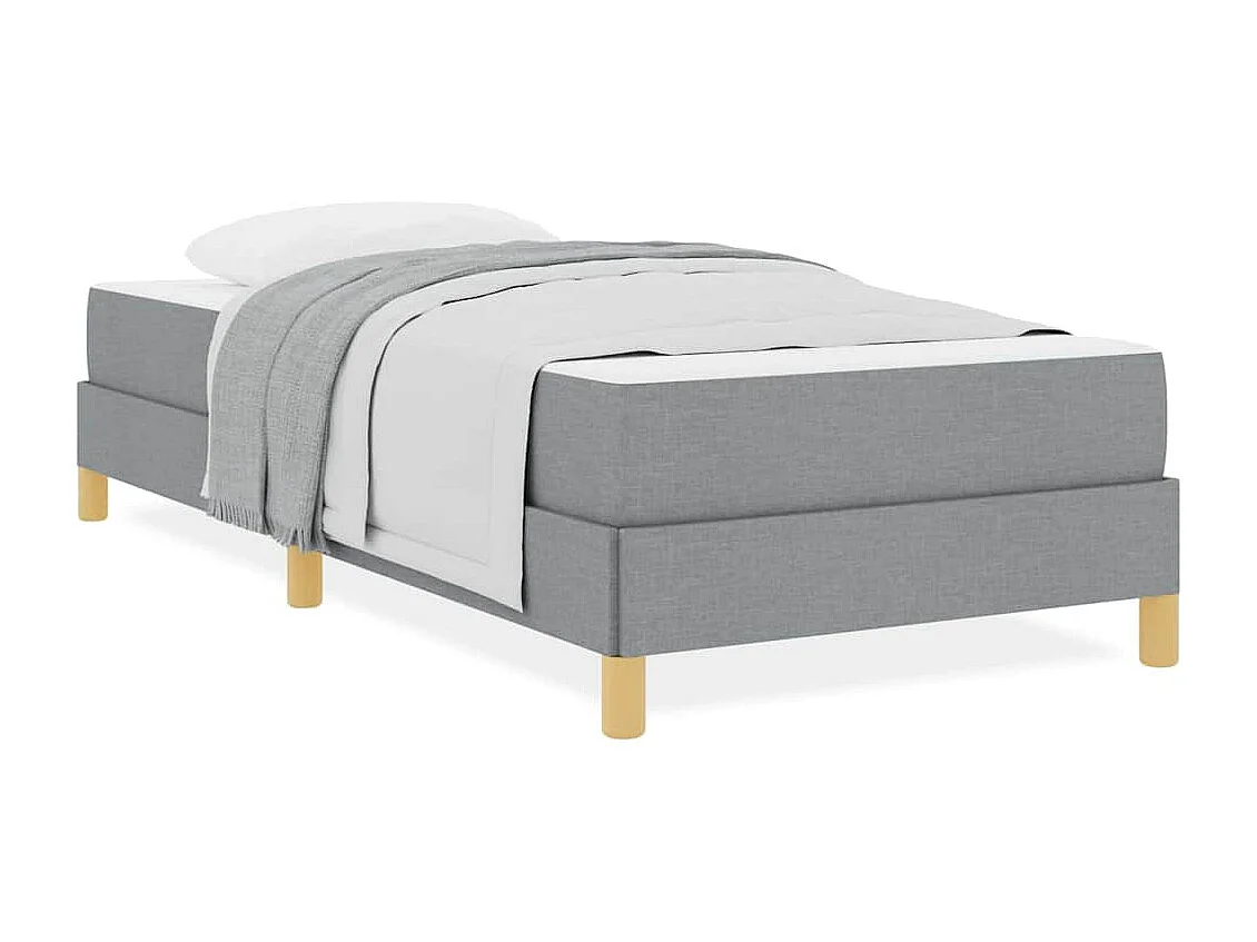 Letto a molle grigio chiaro e marrone 90 x 200 cm