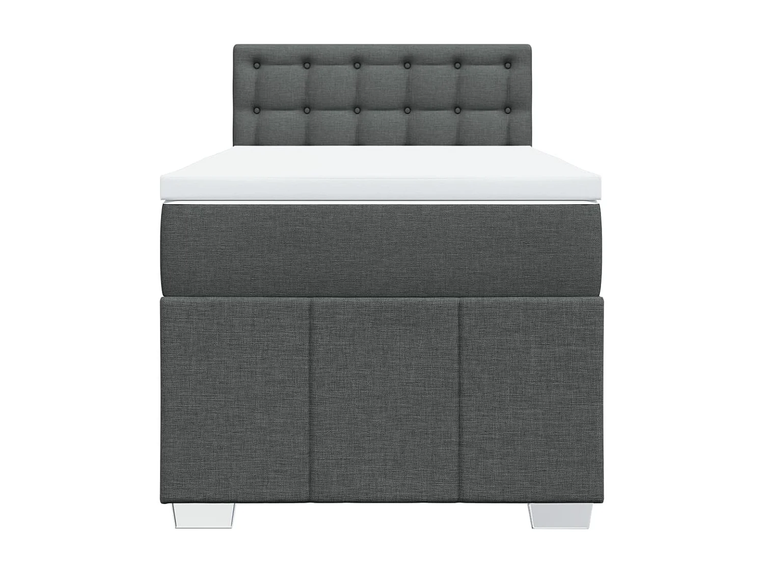 Lattenbodem met matras Donkergrijs 90x200 cm Stof