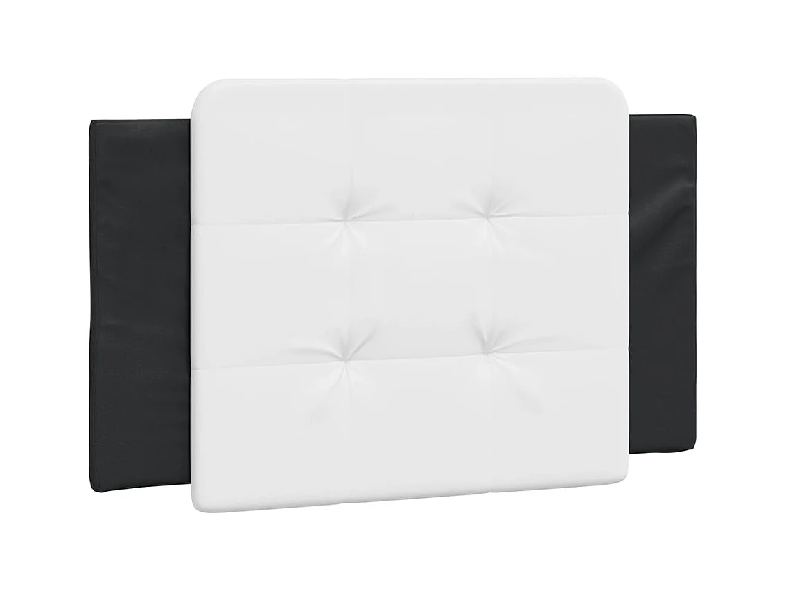 Bed met zwart-witte matras 90x190 cm imitatieleer